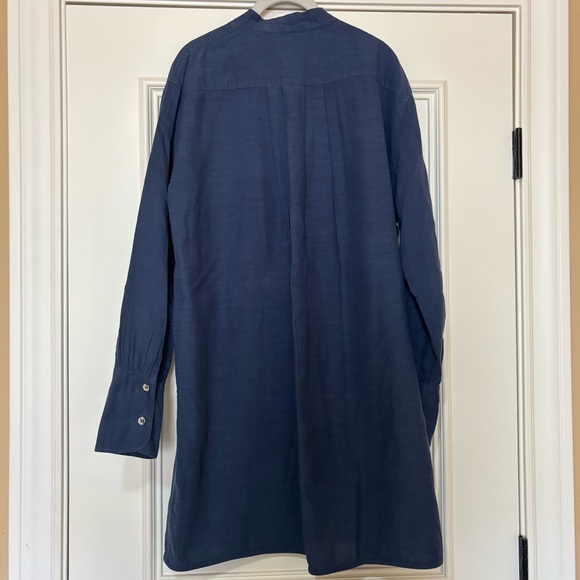 M.i.h Jeans Blue Button-Up Linen Tunic Shirt - Picture 4 of 6